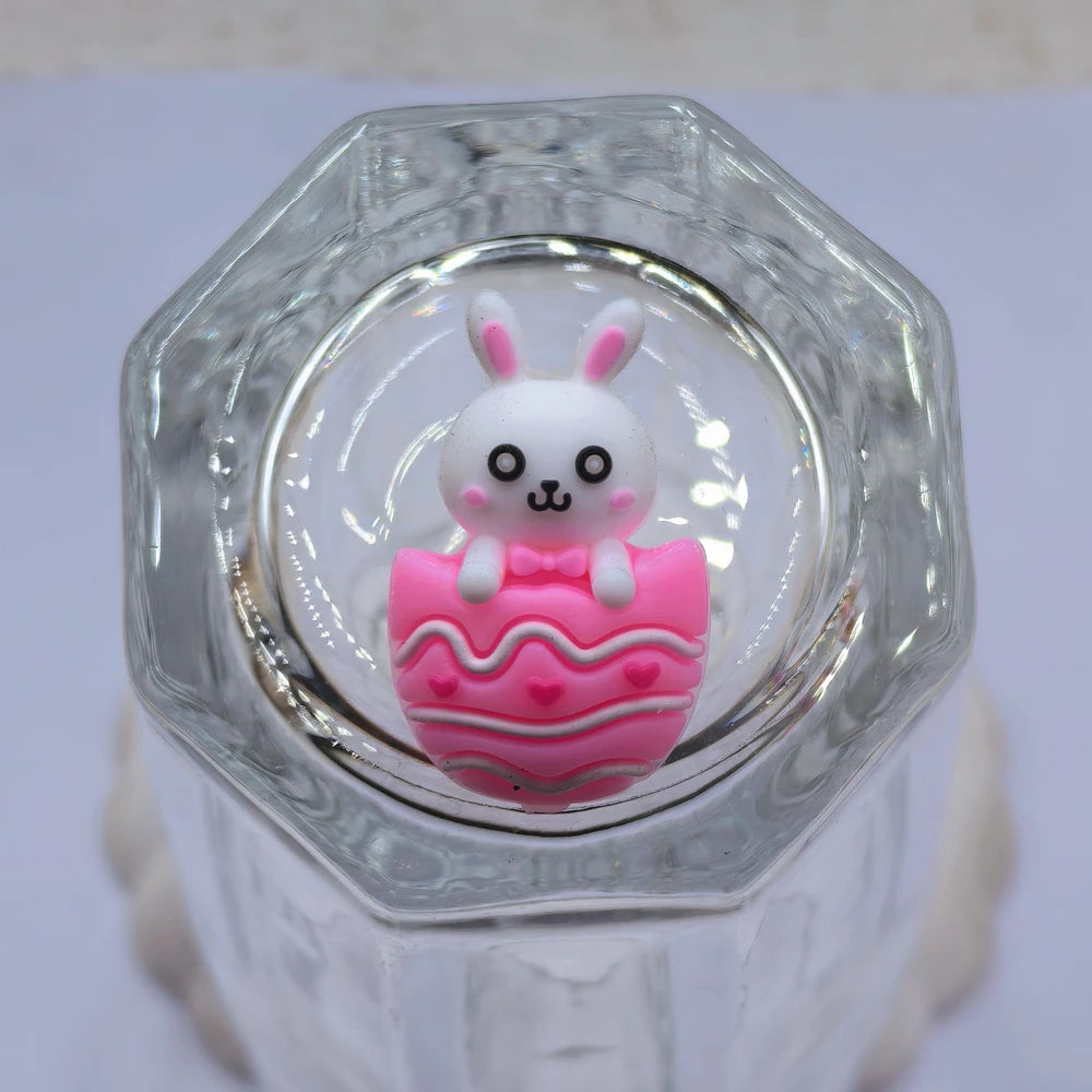 3D Easter Egg Easter Bunny Silicone Focal Beads for DIY Pens Bracelet Keychains