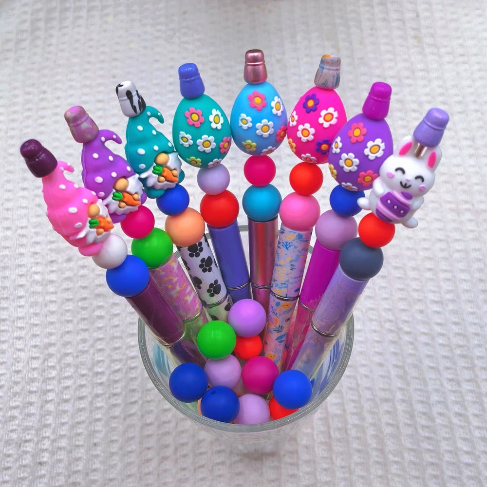 3D Easter Series Silicone Focal Beads for DIY Pens Bracelet Keychains