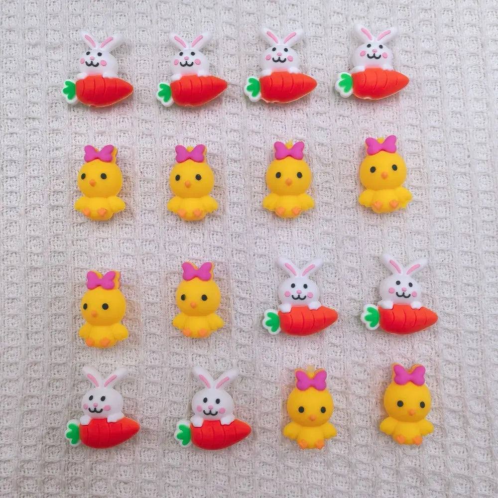 3D Easter Silicone Focal Beads for DIY Pens Keychains