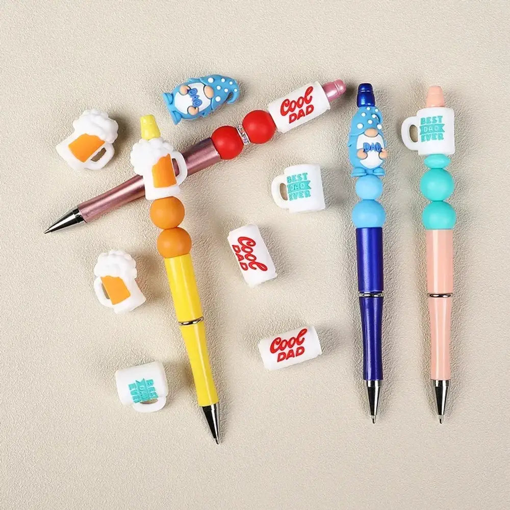3D Father's Day Silicone Focal Beads for DIY Pens Bracelet