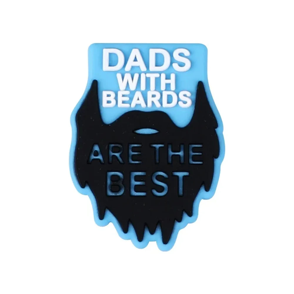 3D Father's Day Silicone Focal Beads for DIY Pens Bracelet