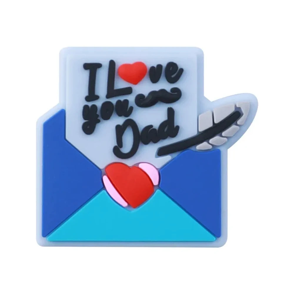 3D Father's Day Silicone Focal Beads for DIY Pens Bracelet
