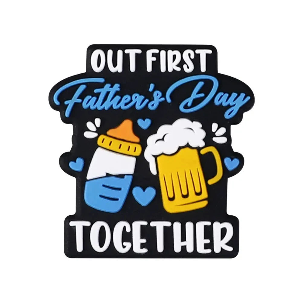 3D Father's Day Silicone Focal Beads for DIY Pens Bracelet