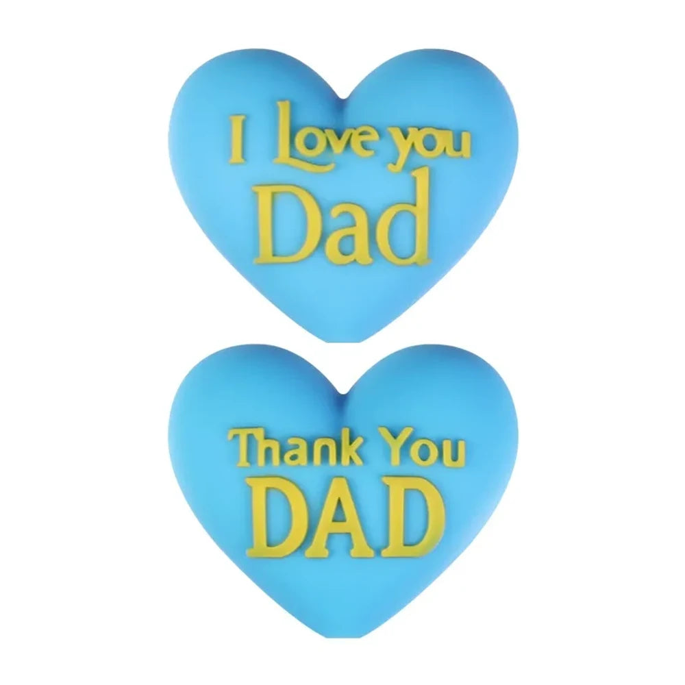 3D Father's Day Silicone Focal Beads for DIY Pens Keychains