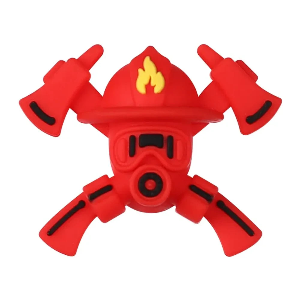 3D Fire Extinguisher Silicone Focal Beads for DIY Pens Keychains