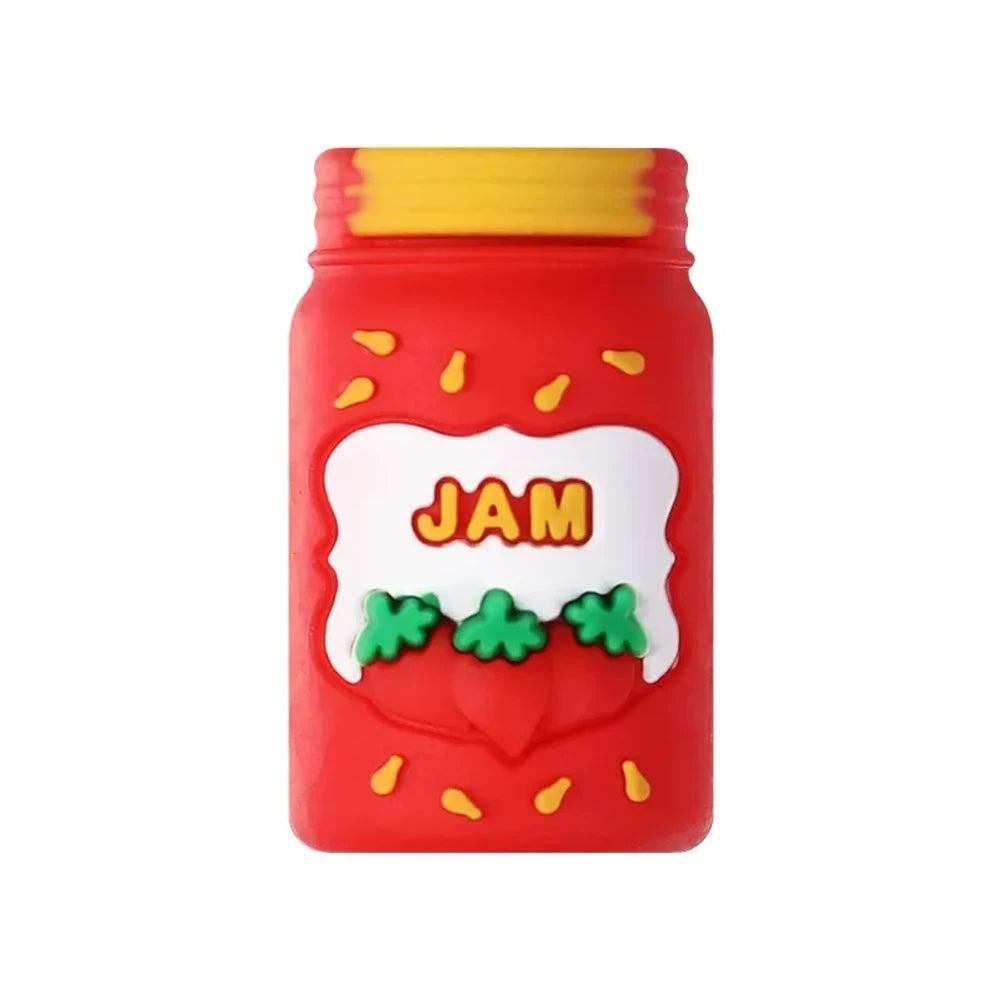 3D Food Bottle Silicone Focal Beads for DIY Pens Keychains