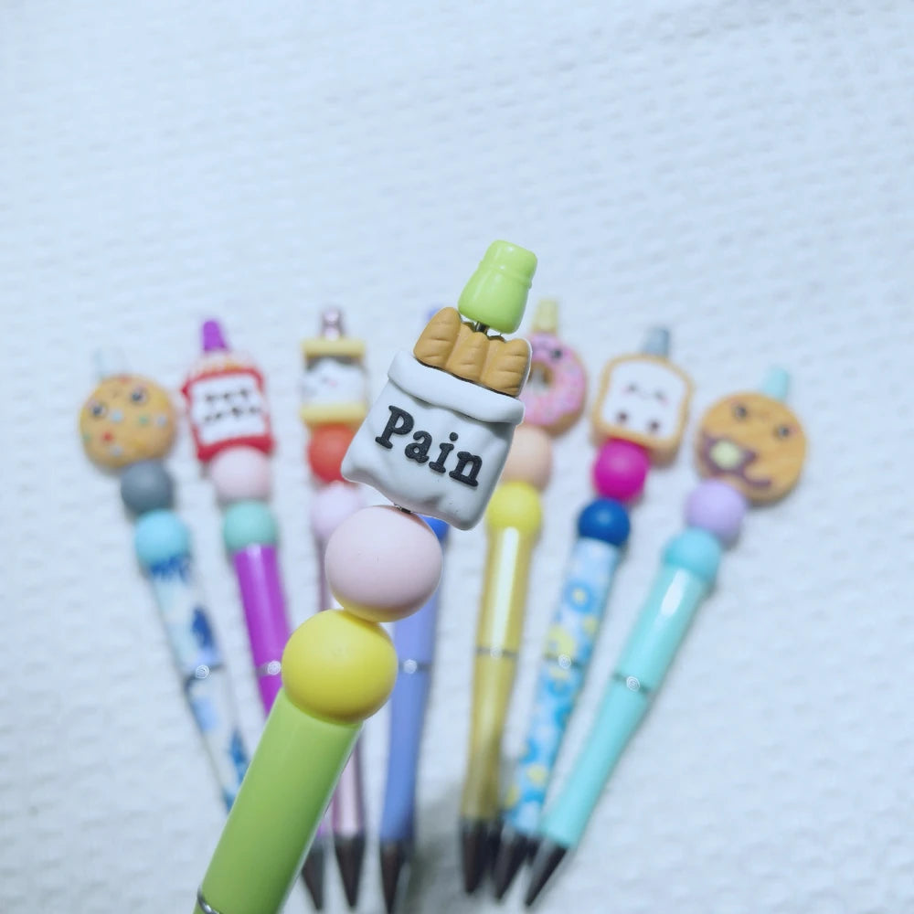 3D Food Silicone Focal Beads for DIY Pens Keychains