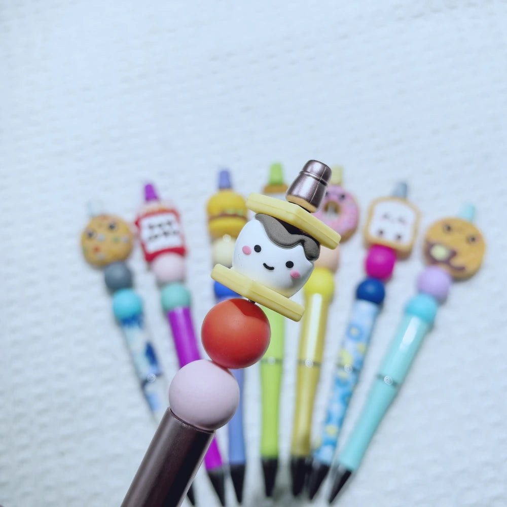 3D Food Silicone Focal Beads for DIY Pens Keychains
