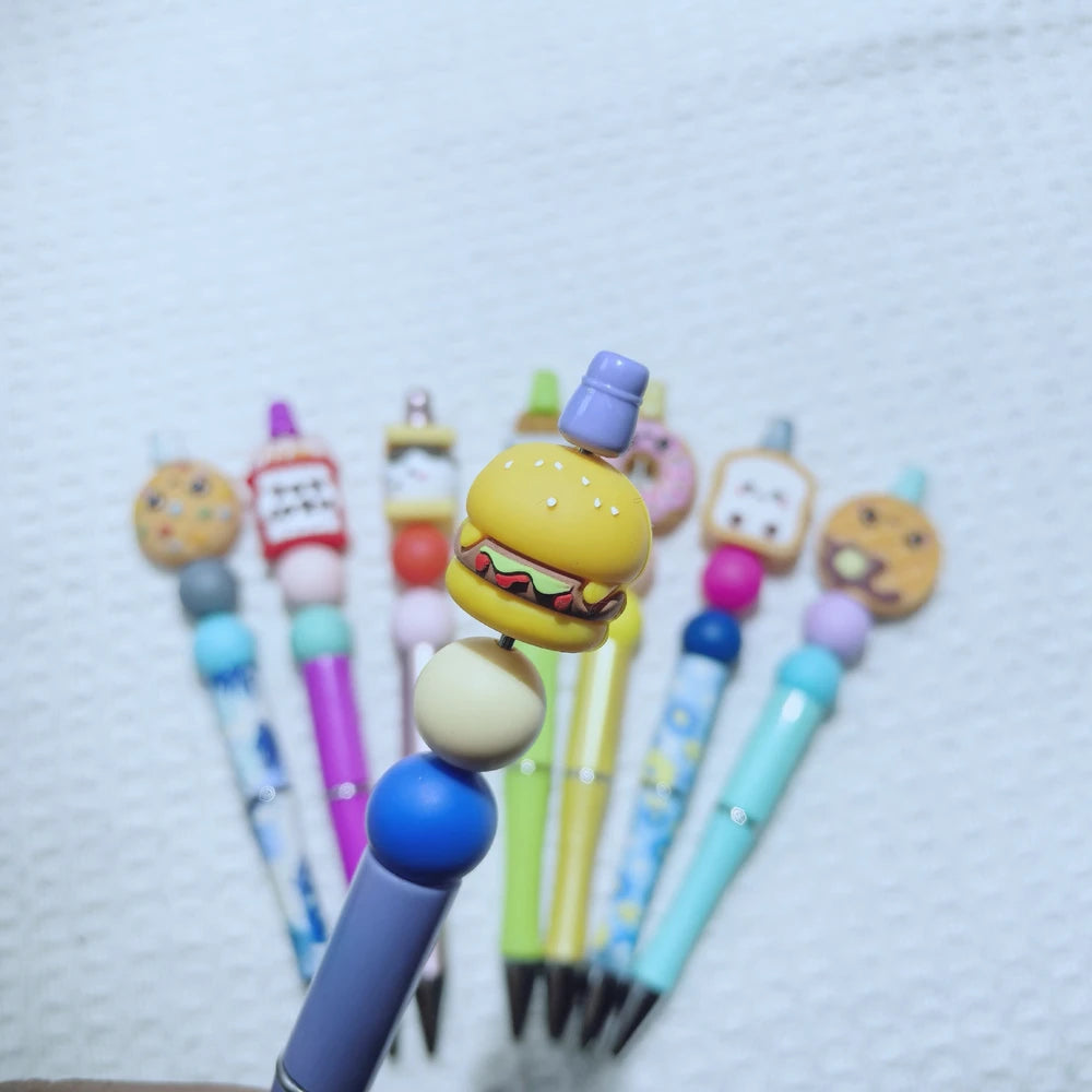 3D Food Silicone Focal Beads for DIY Pens Keychains