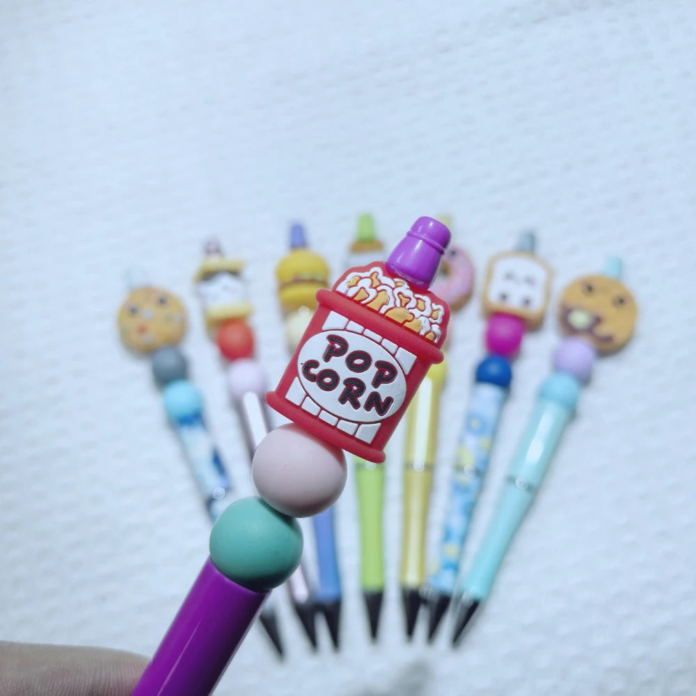 3D Food Silicone Focal Beads for DIY Pens Keychains