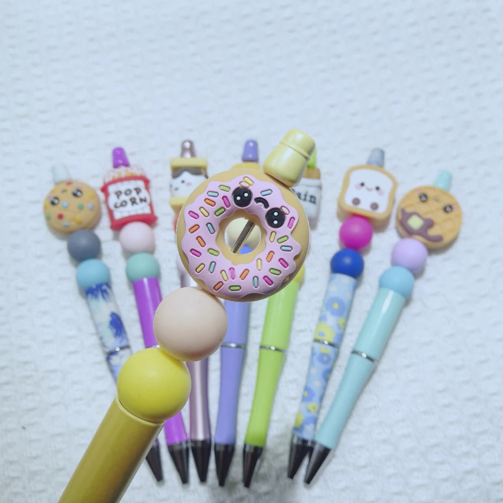 3D Food Silicone Focal Beads for DIY Pens Keychains