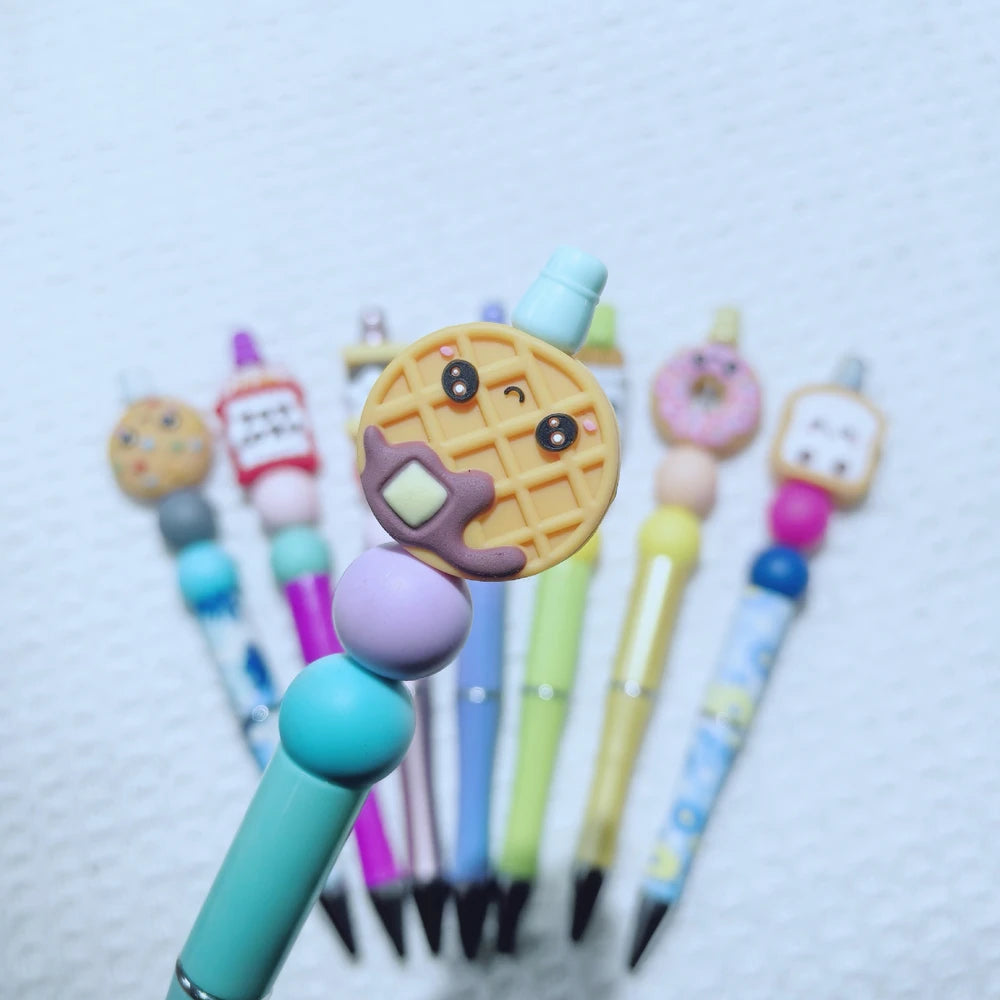 3D Food Silicone Focal Beads for DIY Pens Keychains
