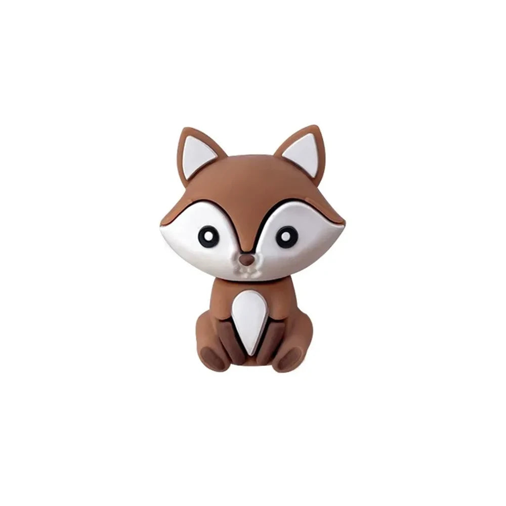 3D Fox Silicone Focal Beads for DIY Keychains Bracelet Pens