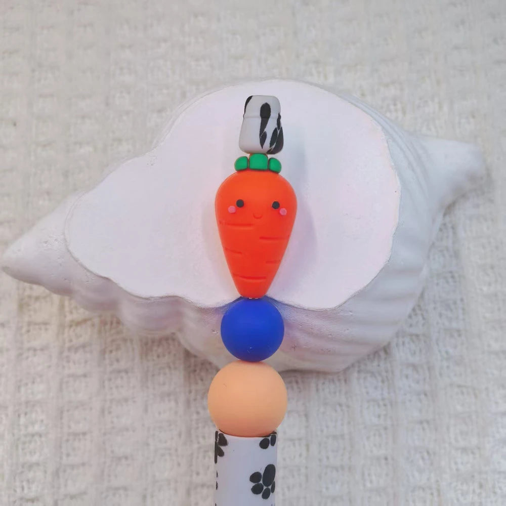 3D Fruit Plants Silicone Focal Beads for DIY Pens Bracelet Keychains