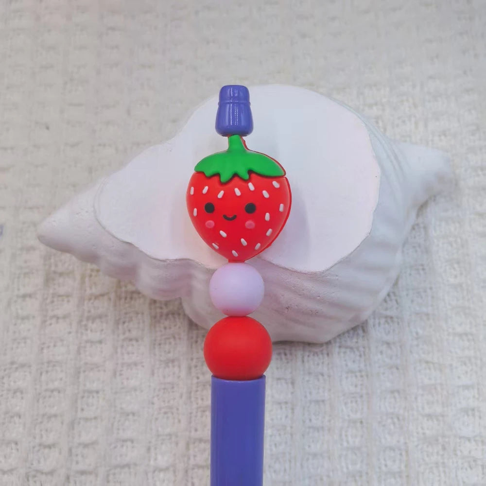 3D Fruit Plants Silicone Focal Beads for DIY Pens Bracelet Keychains