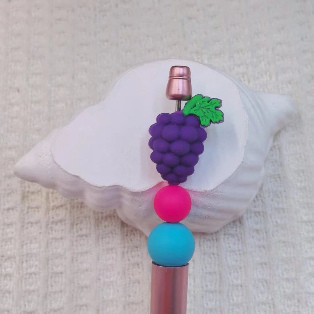 3D Fruit Plants Silicone Focal Beads for DIY Pens Bracelet Keychains
