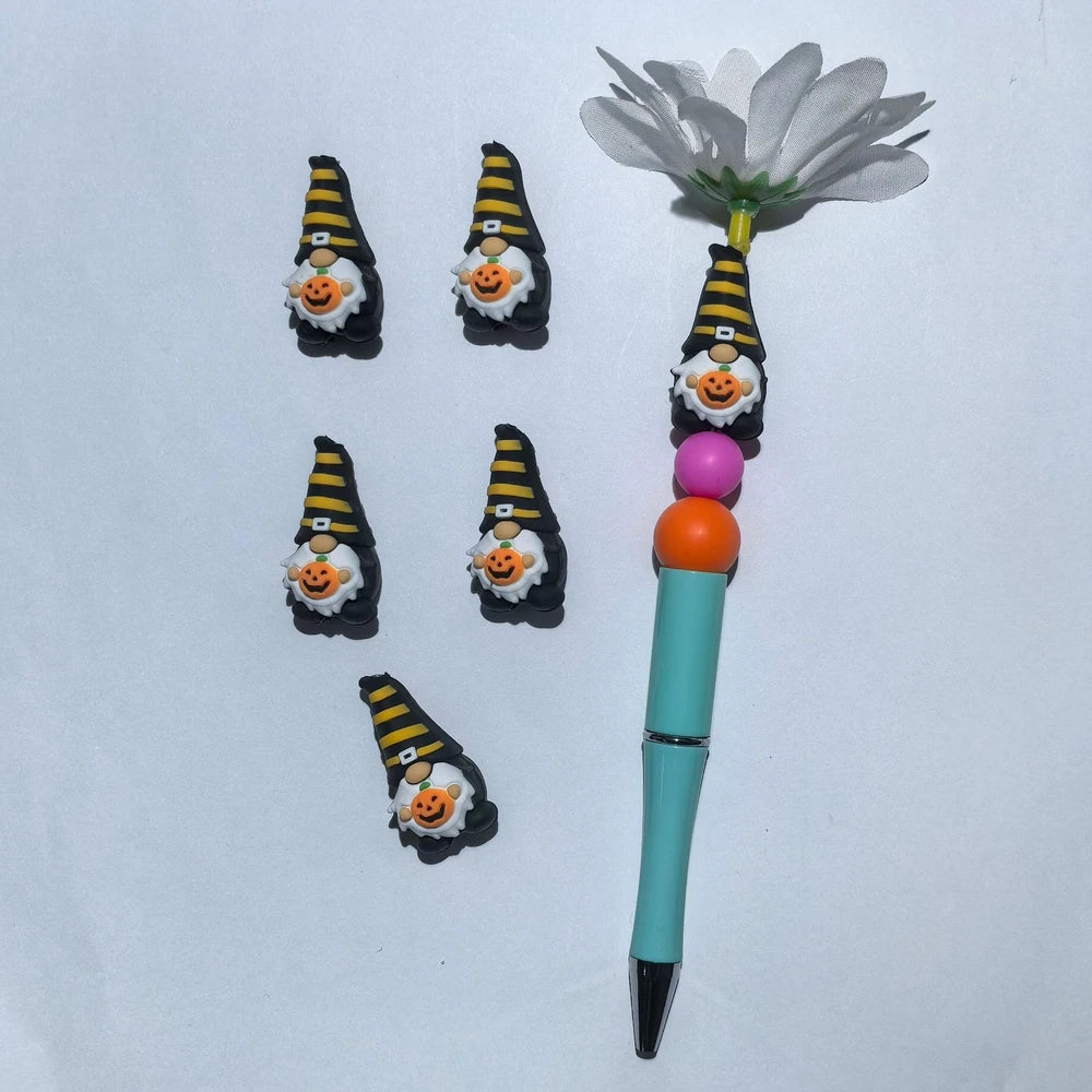3D Gnome Silicone Focal Beads for DIY Pens Keychain