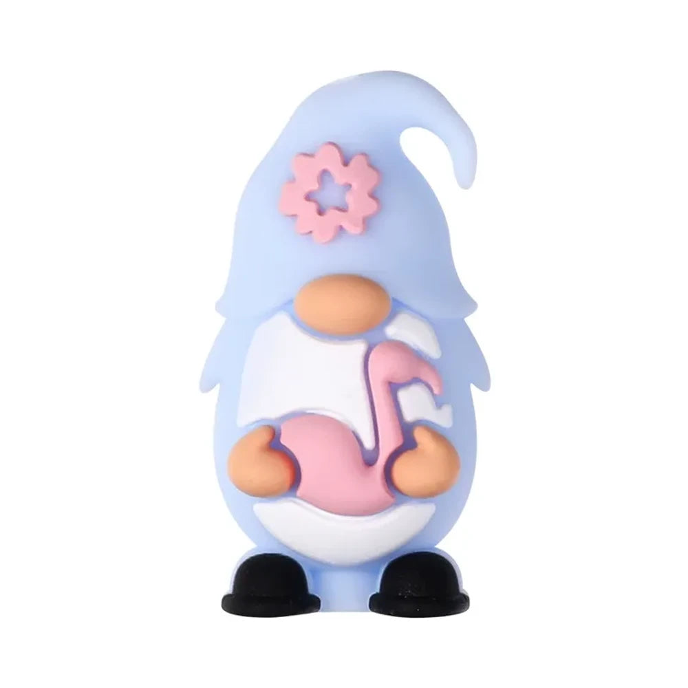 3D Gnome Silicone Focal Beads for DIY Pens Keychains