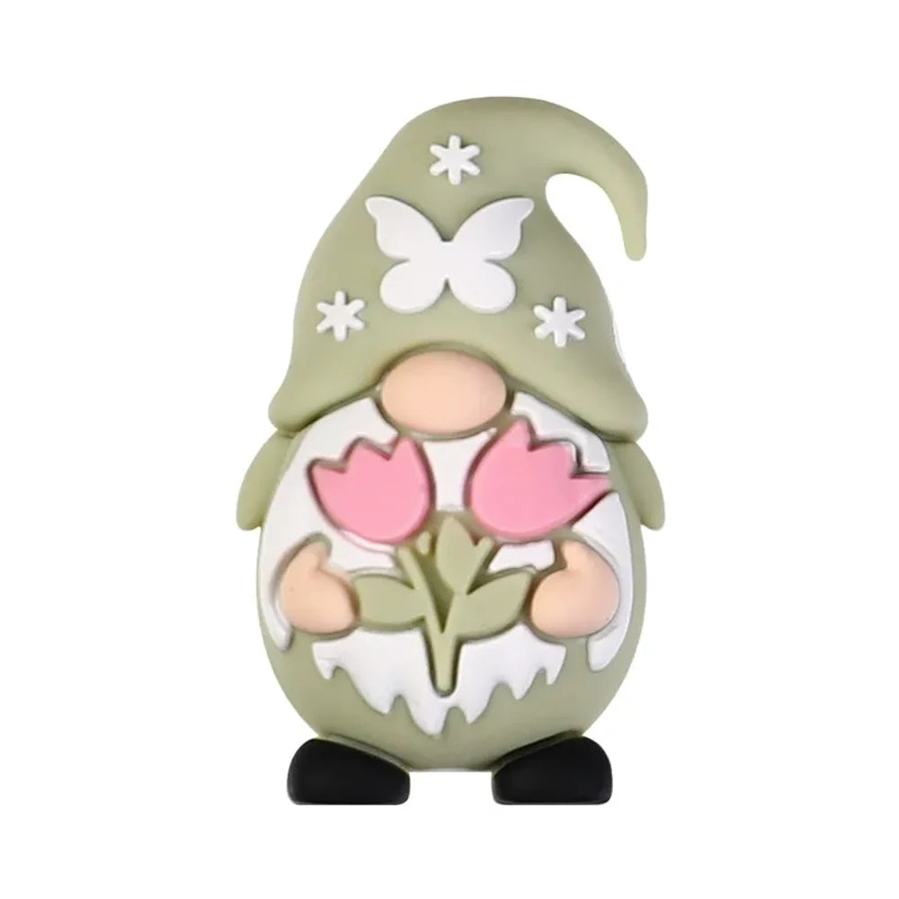 3D Gnome Silicone Focal Beads for DIY Pens Keychains