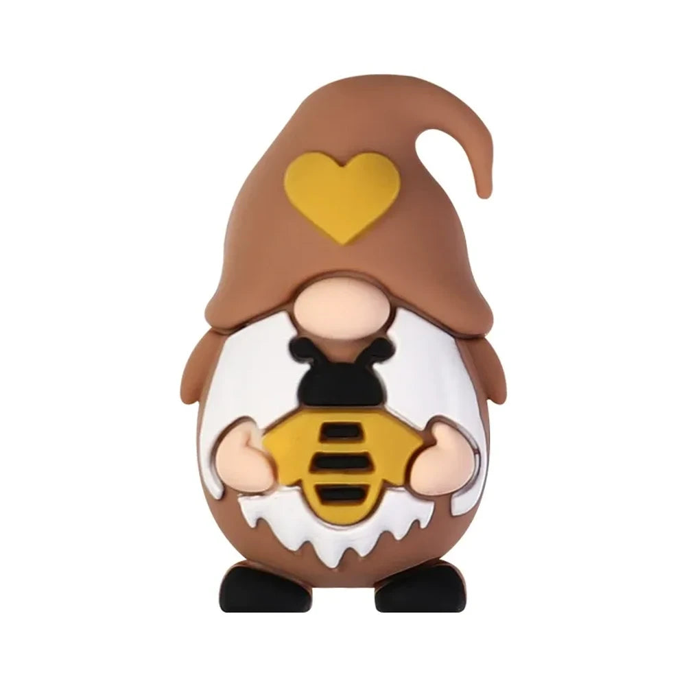 3D Gnome Silicone Focal Beads for DIY Pens Keychains