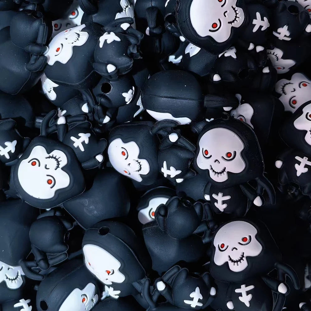 3D Halloween Series Silicone Focal Beads for DIY Pens Bracelet Keychains