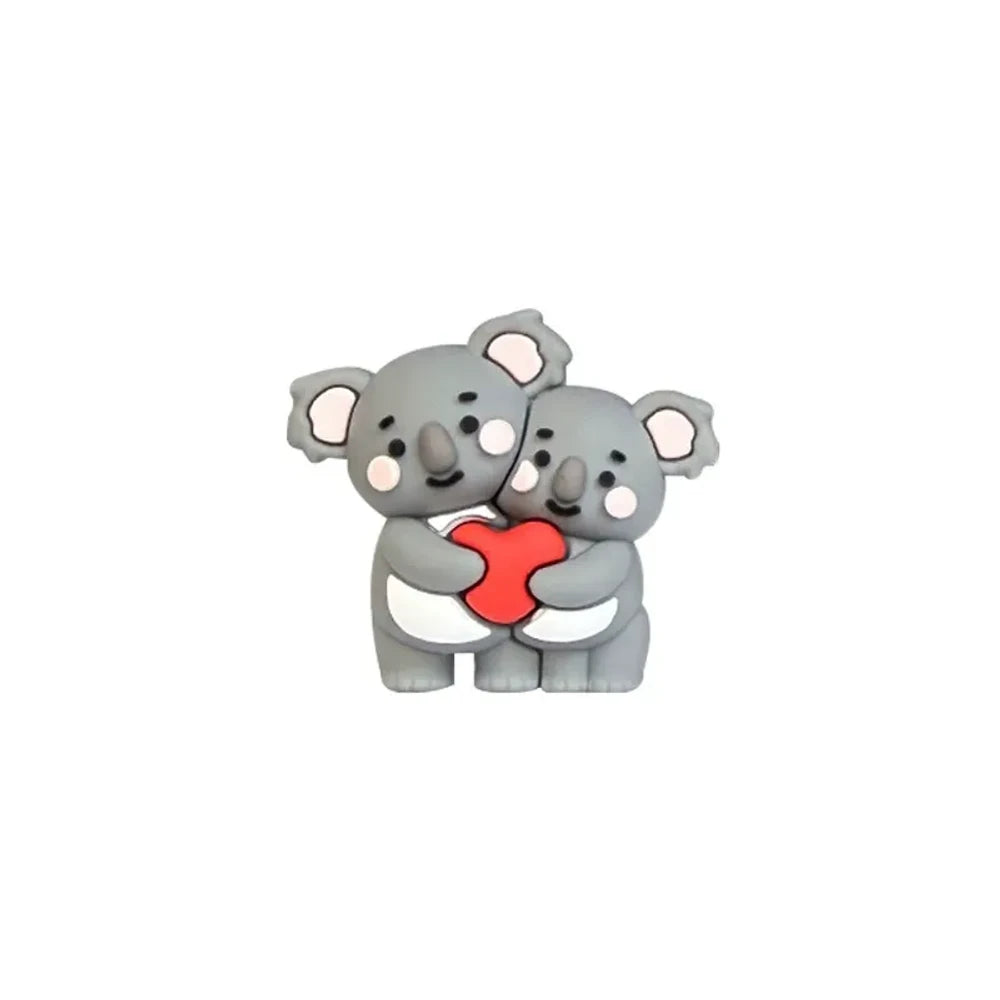 3D Heart Koala Silicone Focal Beads for DIY Keychains Bracelet Pens