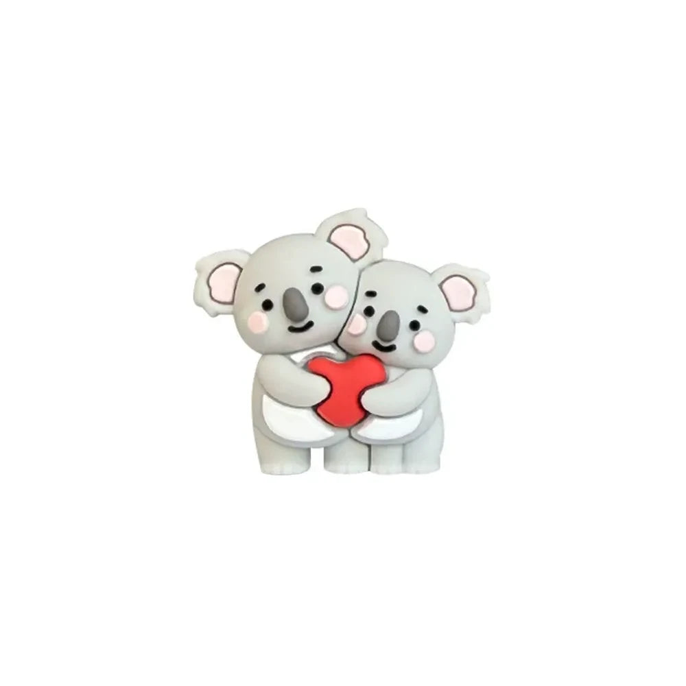 3D Heart Koala Silicone Focal Beads for DIY Keychains Bracelet Pens