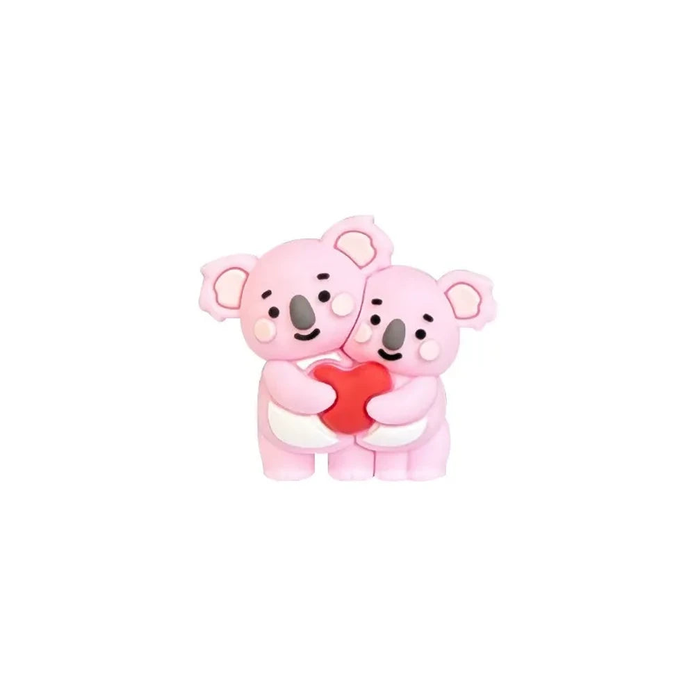 3D Heart Koala Silicone Focal Beads for DIY Keychains Bracelet Pens