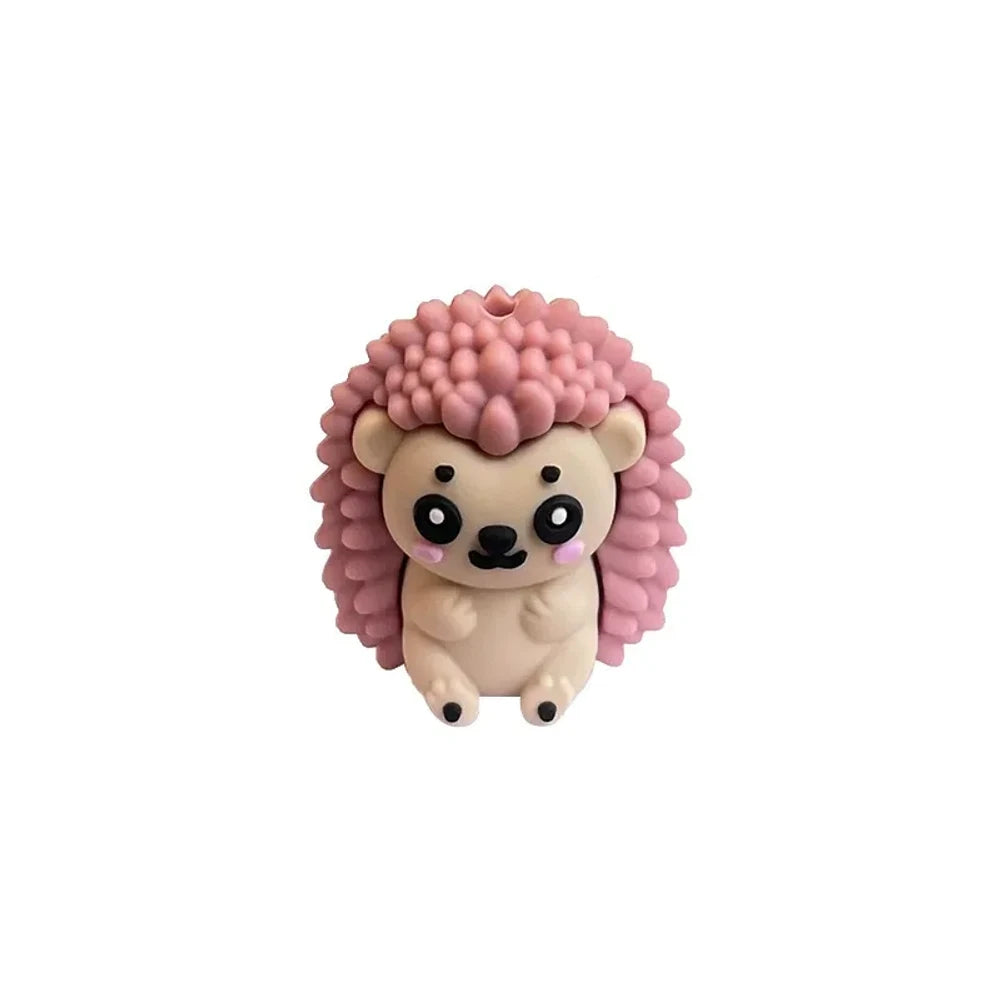 3D Hedgehog Silicone Focal Beads for DIY Keychains Bracelet Pens