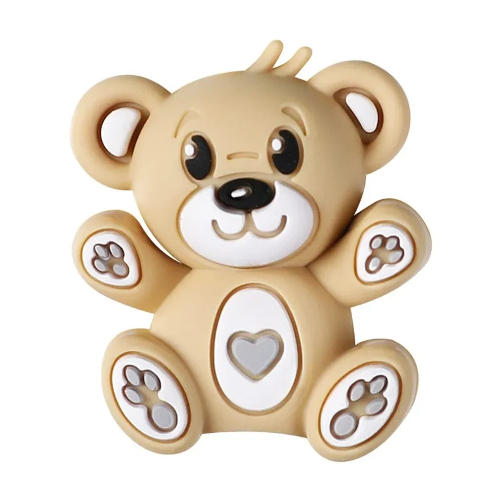 3D Huggy Bear Silicone Focal Beads for DIY Pens Keychains