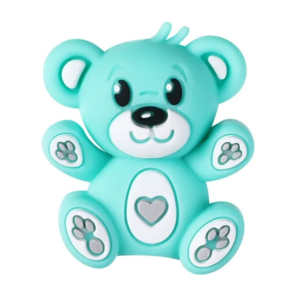 3D Huggy Bear Silicone Focal Beads for DIY Pens Keychains