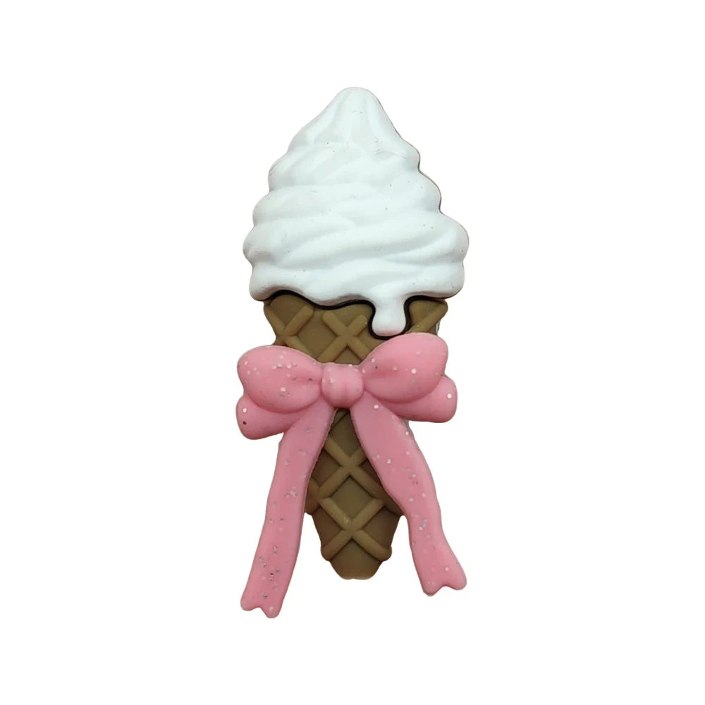 3D Ice Cream Silicone Focal Beads for DIY Keychains Bracelet Pens
