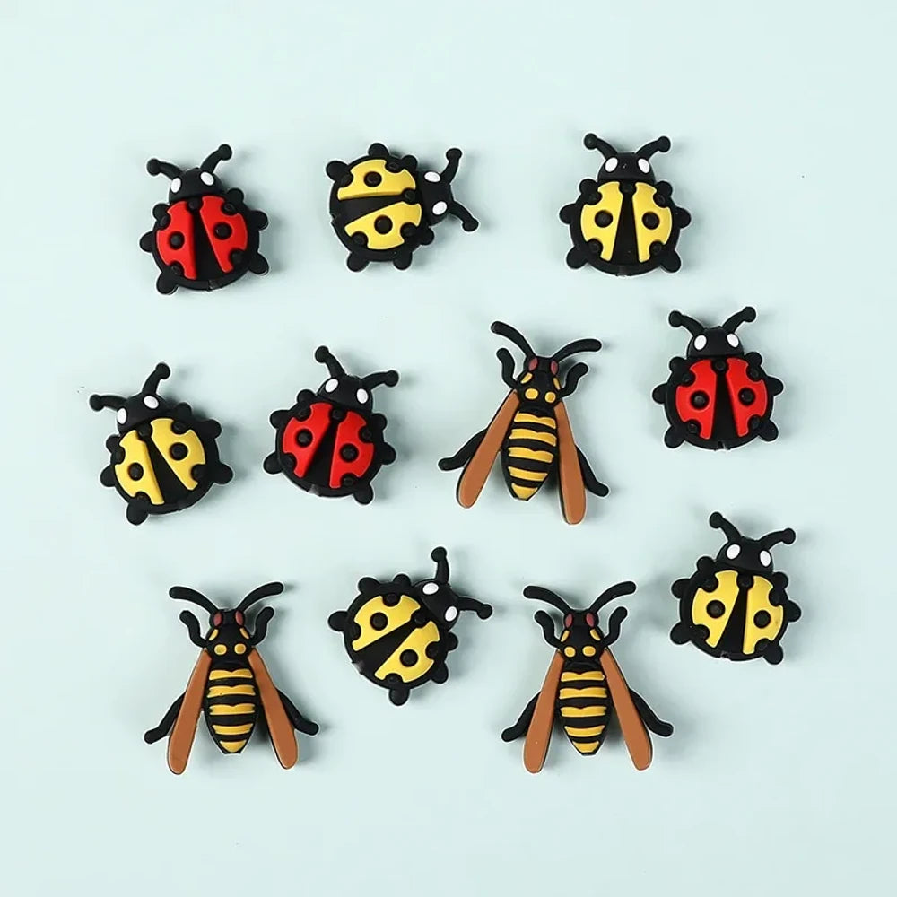 3D Insects Silicone Focal Beads for DIY Keychains