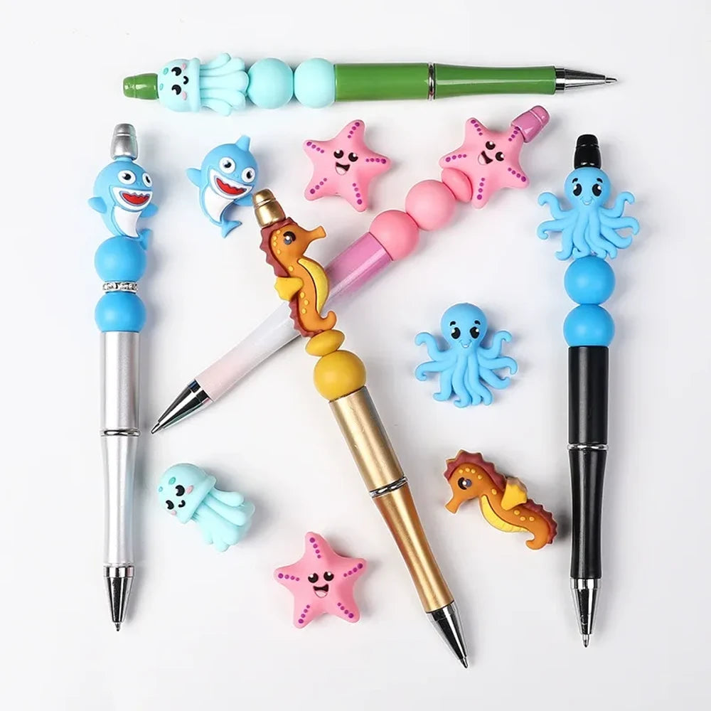 3D Marine Animals Silicone Focal Beads for DIY Pens Bracelet