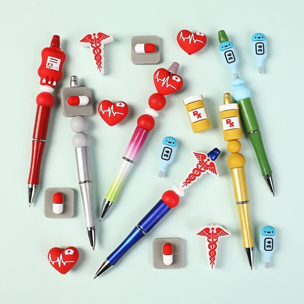 3D Medical Silicone Focal Beads for DIY Pens Keychains