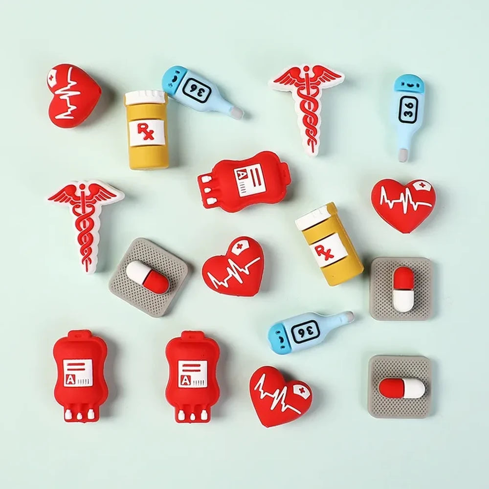 3D Medical Silicone Focal Beads for DIY Pens Keychains