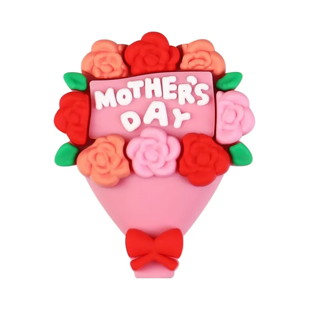 3D Mother's Day Silicone Focal Beads for DIY Pens Keychains
