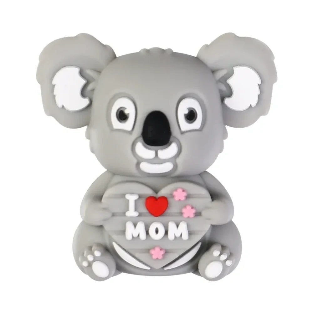 3D Mother's Day Silicone Focal Beads for DIY Pens Keychains