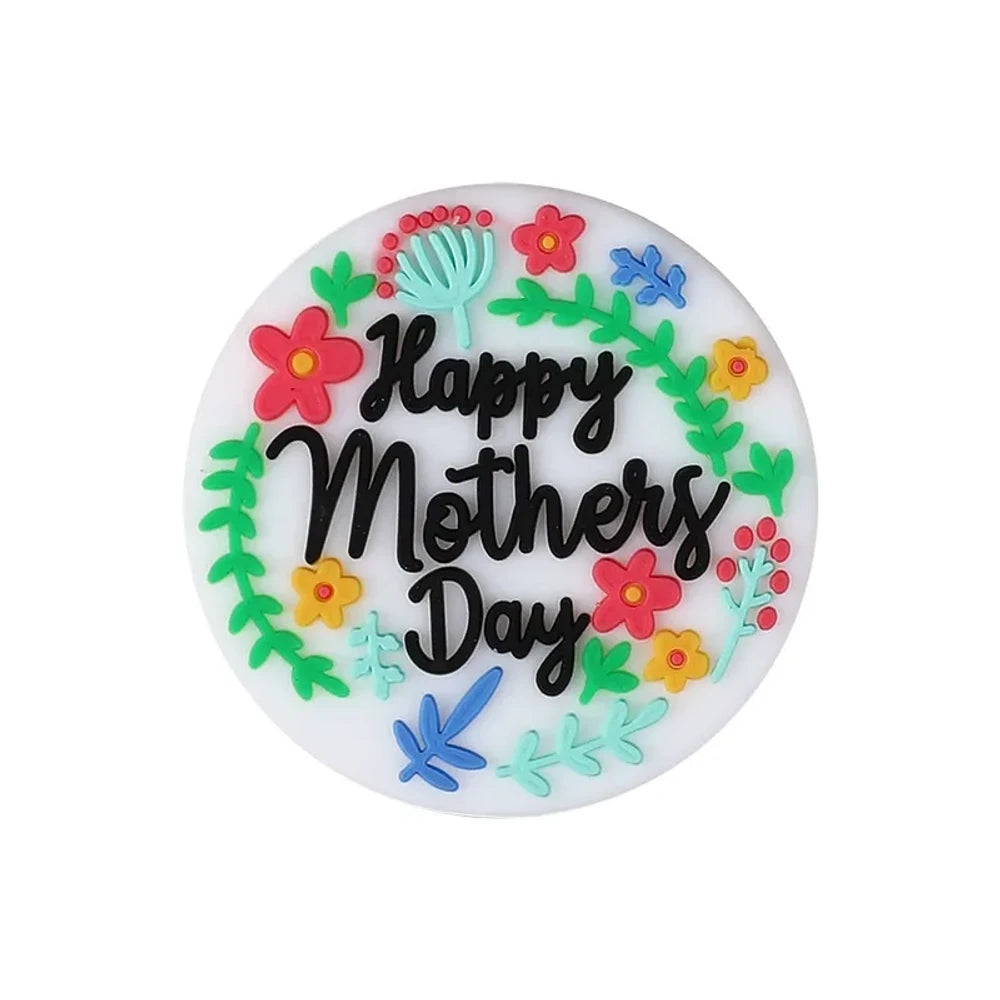 3D Mother's Day Silicone Focal Beads for DIY Pens Keychains