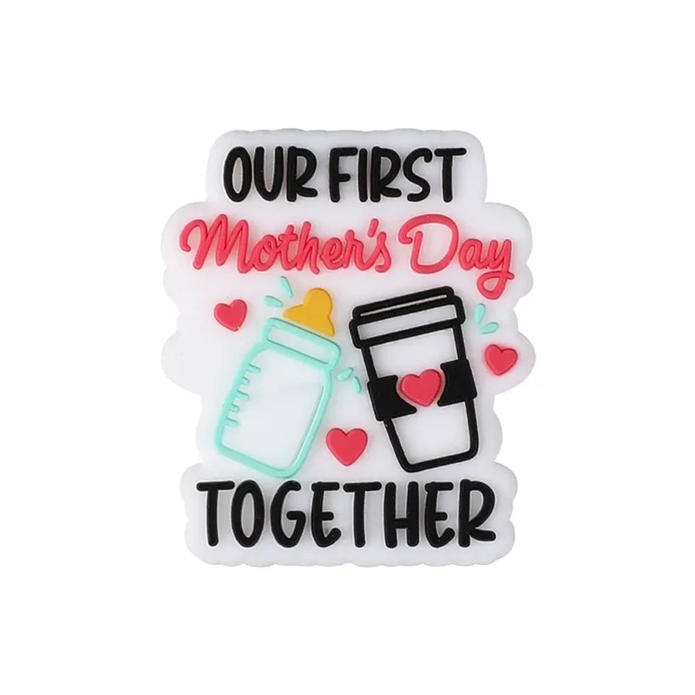 3D Mother's Day Silicone Focal Beads for DIY Pens Keychains