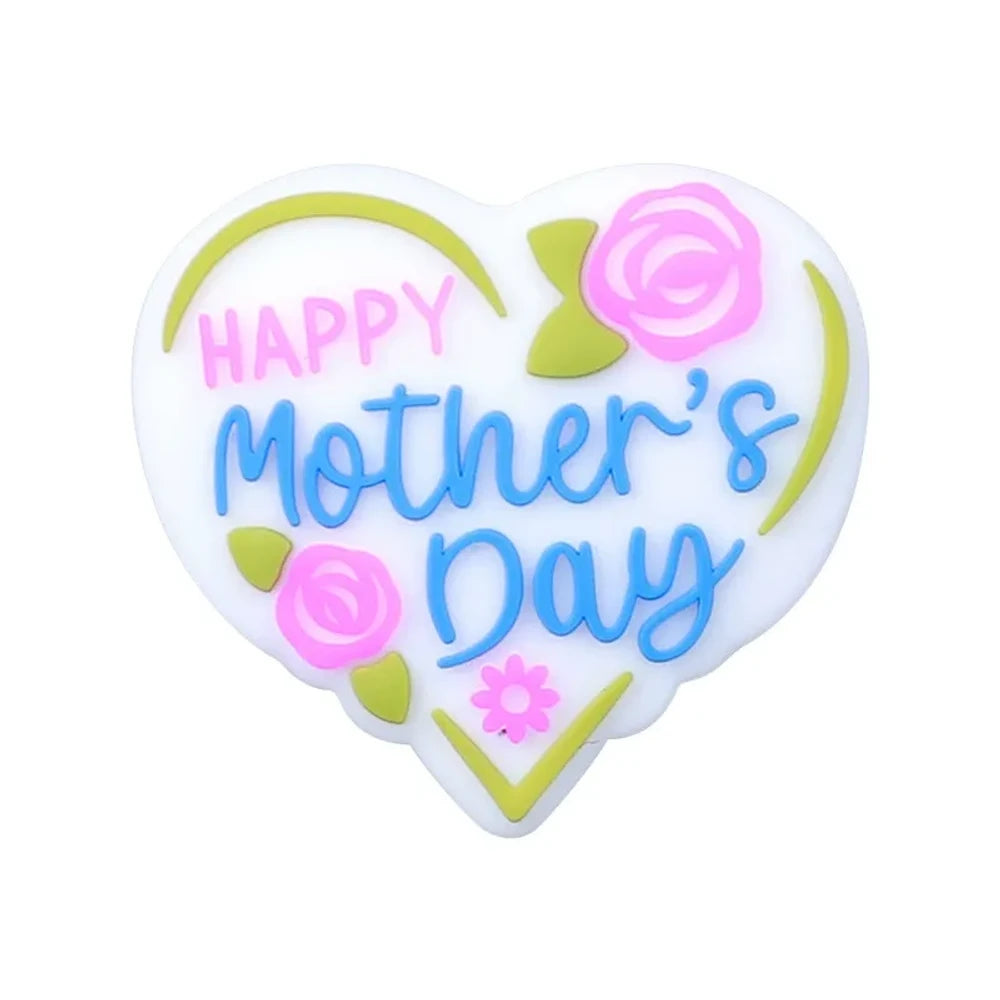 3D Mother's Day Silicone Focal Beads for DIY Pens Keychains