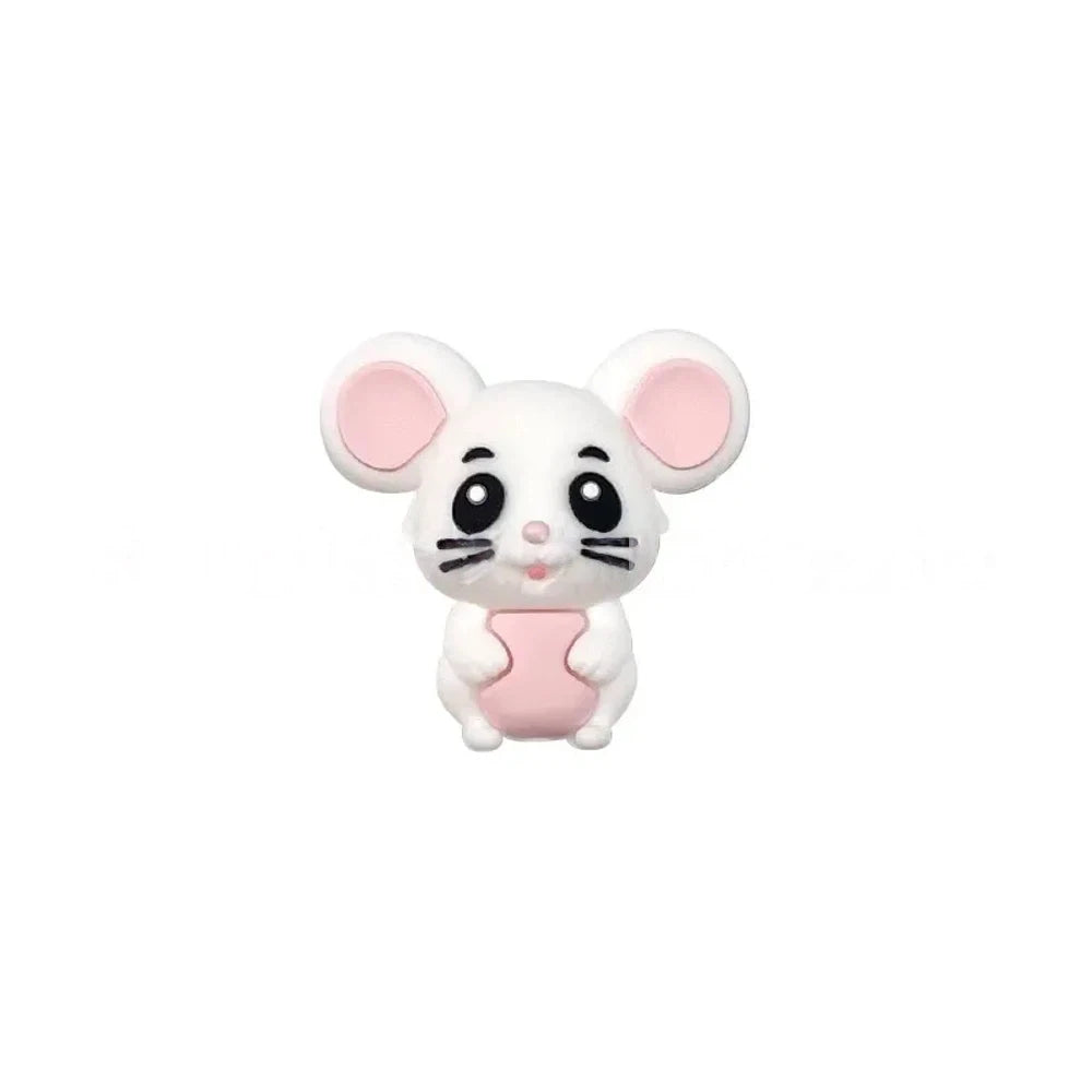 3D Mouse Silicone Focal Beads for DIY Keychains Bracelet Pens