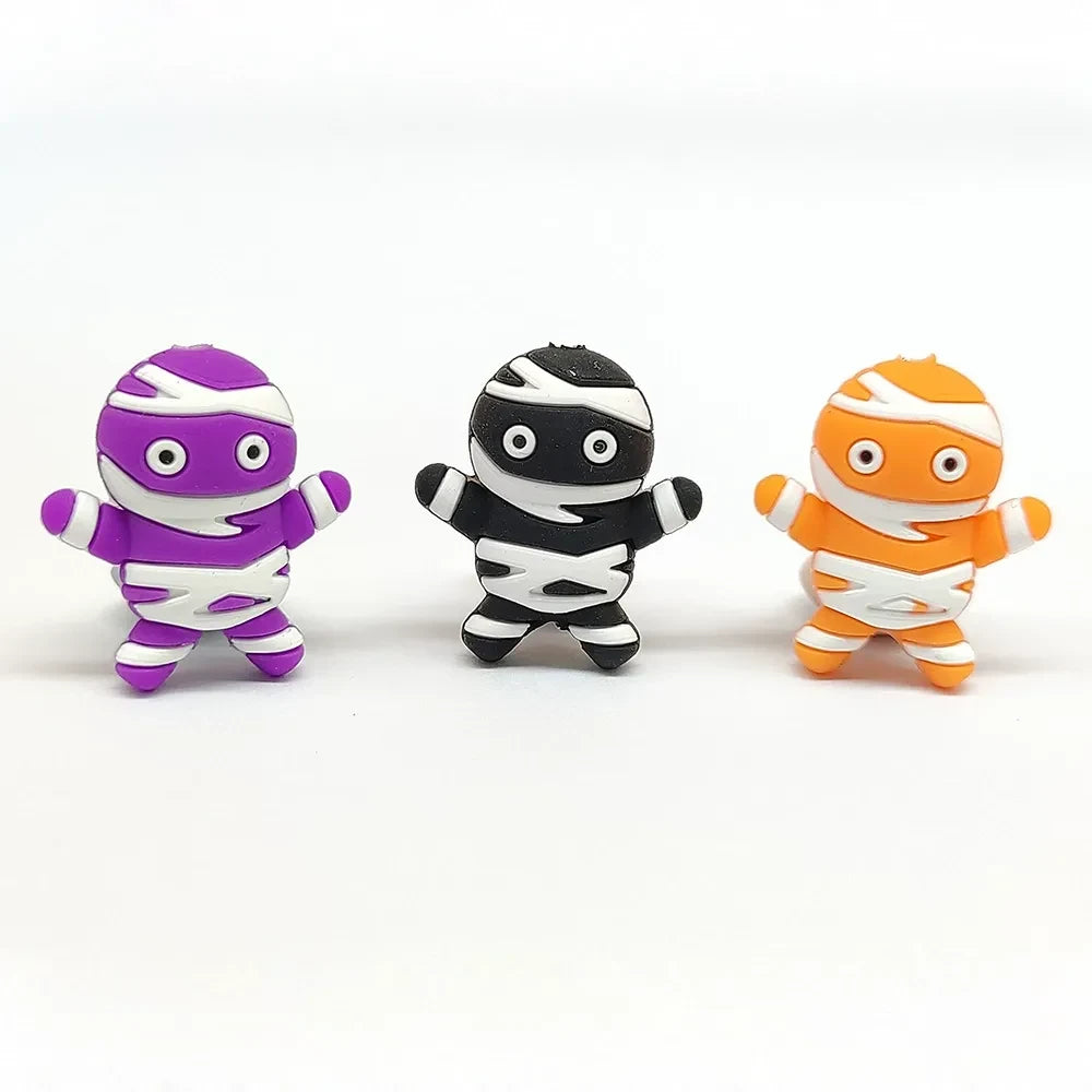 3D Mummy Silicone Focal Beads for DIY Keychains Bracelet Pens