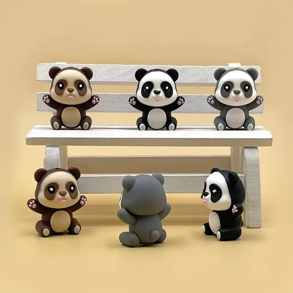 3D Panda Silicone Focal Beads for DIY Keychains Bracelet Pens