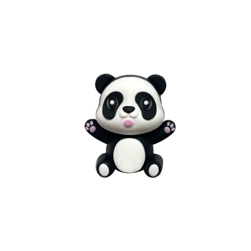 3D Panda Silicone Focal Beads for DIY Keychains Bracelet Pens
