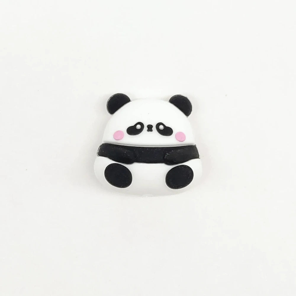 3D Panda Silicone Focal Beads for DIY Keychains Bracelet Pens