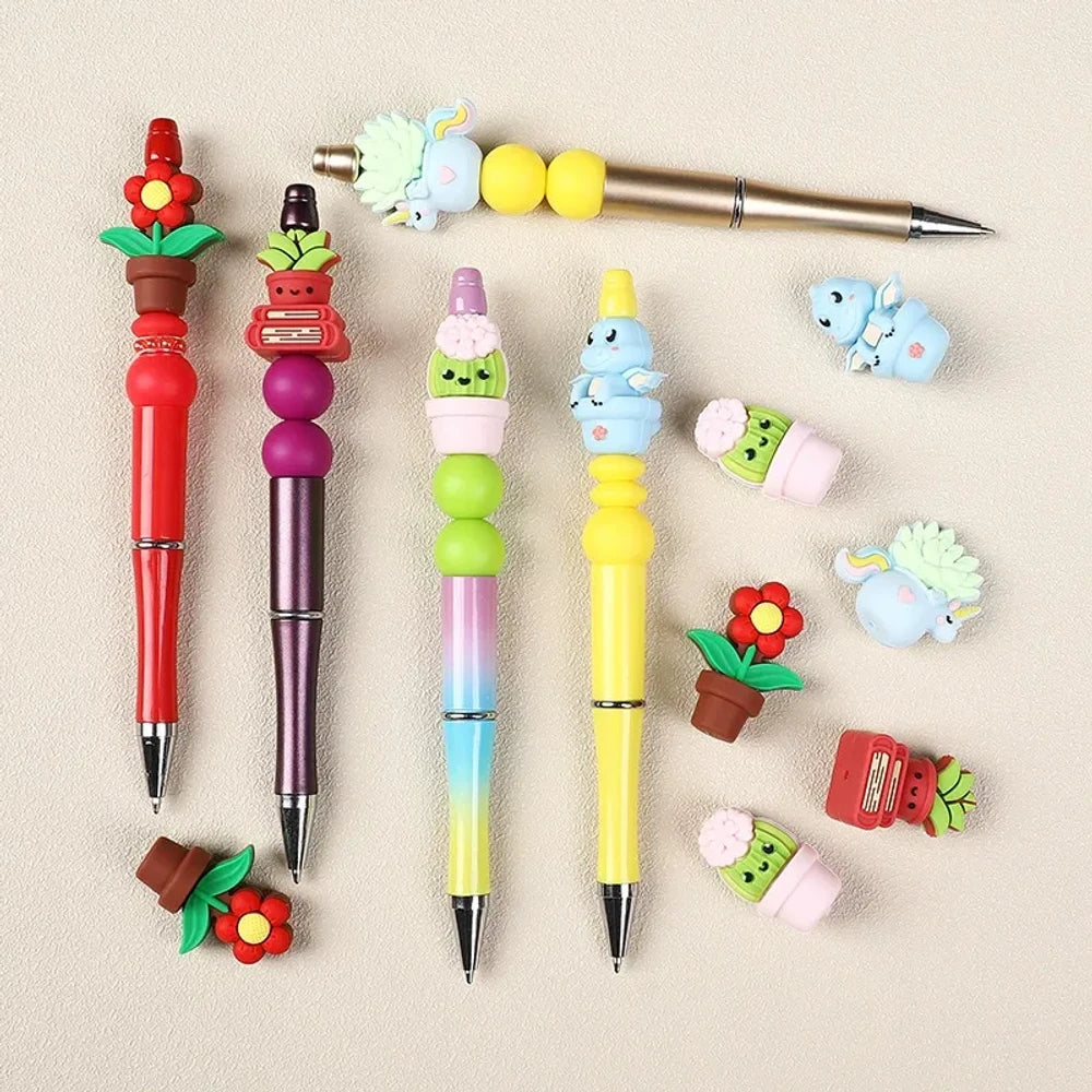 3D Plants Silicone Focal Beads for DIY Pens Keychains