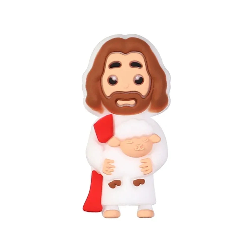 3D Religious Figures of Easter Silicone Focal Beads for DIY Pens Keychains