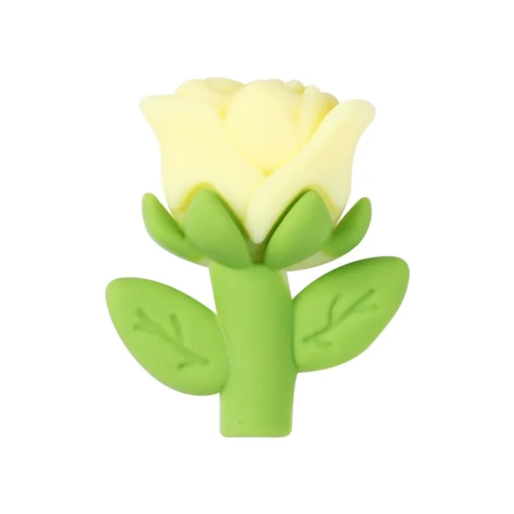 3D Rose Silicone Focal Beads for DIY Pens Keychains