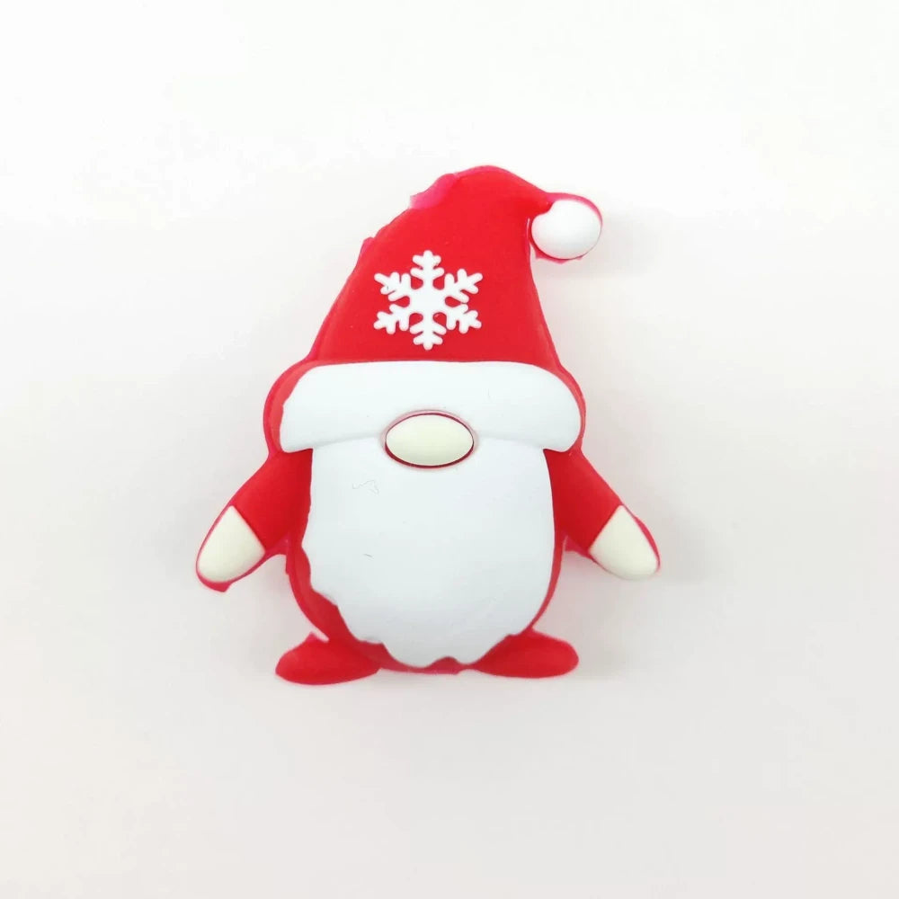 3D Santa Silicone Focal Beads for DIY Keychains Bracelet Pens